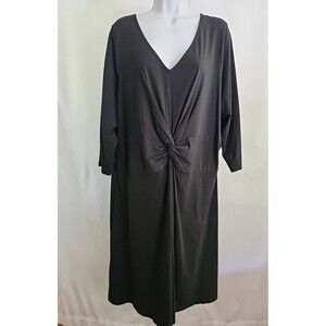 Lands' End Dress Women's Black Knit Plus Size 2X ( 20W - 22W )